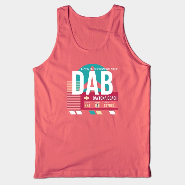 Daytona Beach, Florida (DAB) Airport Code Baggage Tag Tank Top by SLAG_Creative